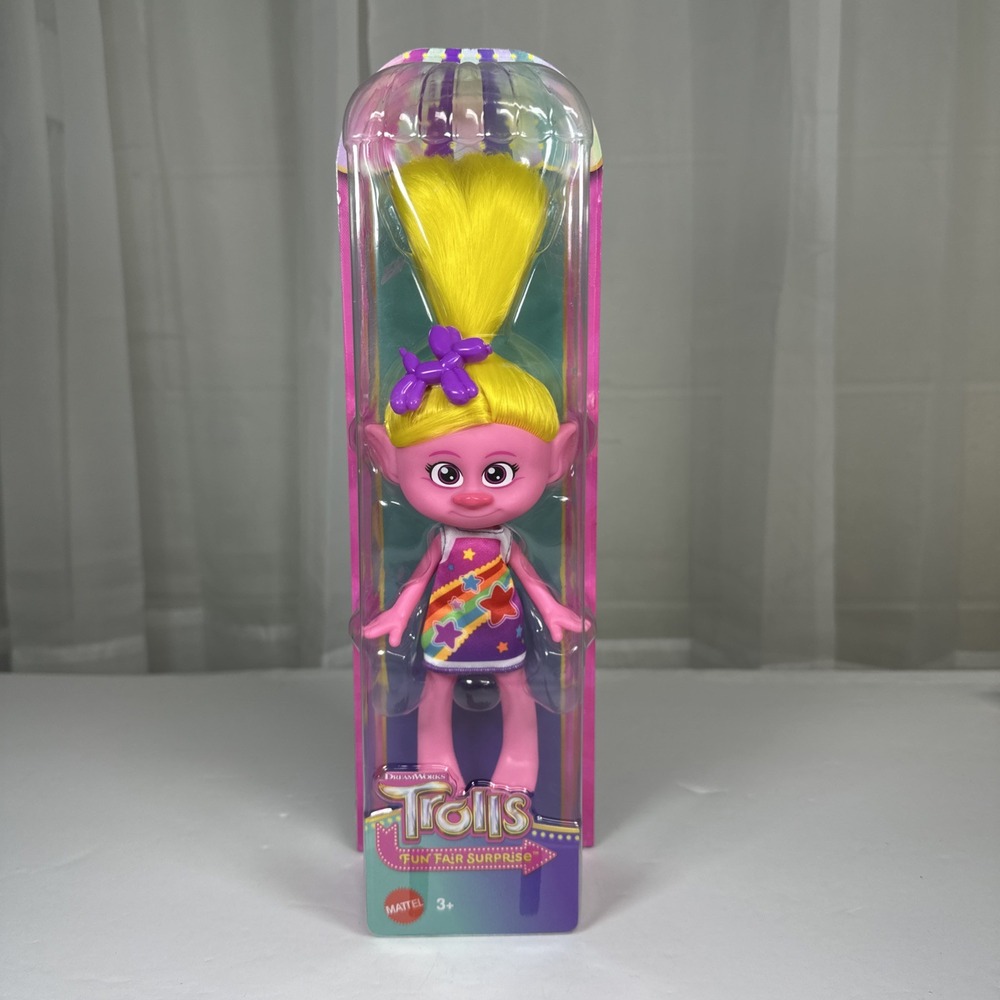Dreamworks Trolls Fun Fair Surprise Queen Poppy Fashion Doll New‎